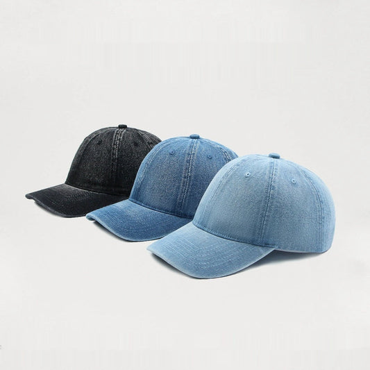 Summer Denim Light Version Solid Color Casual Baseball Cap