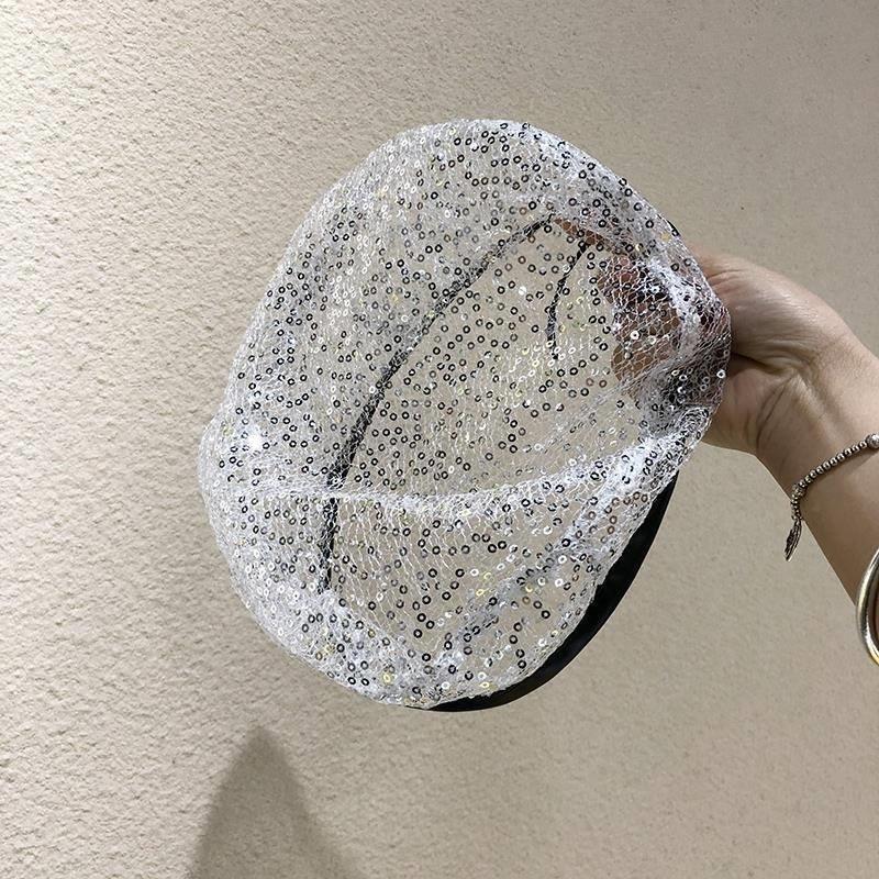 Mesh Hat Cover Gray Hair Lace Pile Heap Cap Thin Spring Women's Big Head Circumference