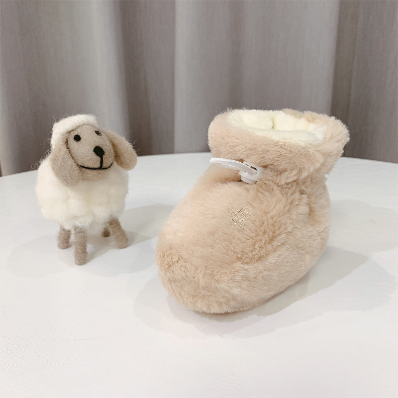 Autumn And Winter Baby Plus Cotton Plus Velvet Thick Cotton Shoes