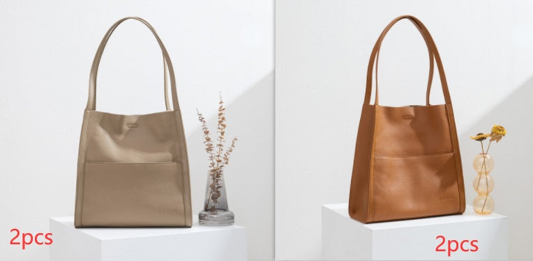 Cowhide Tote Large Capacity Shoulder Bag