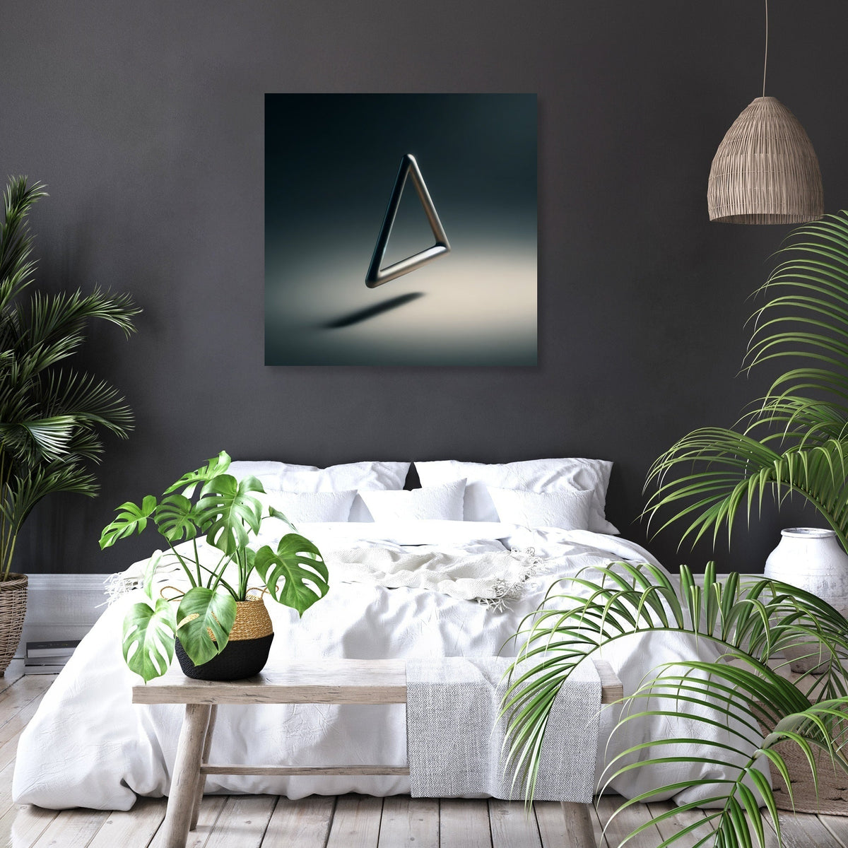 Ethereal Triangle Canvas