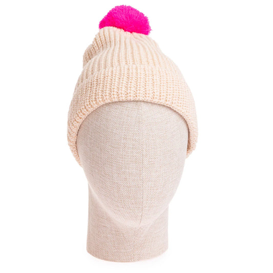 HelloBaby Colourful Pom-Pom Knitted Baby Beanie (One Size)
