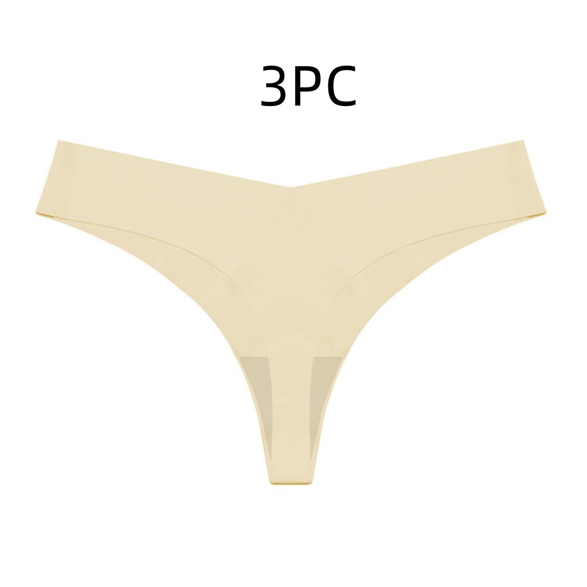 Low Waist Ice Silk Nude Feel Seamless Purified Cotton Crotch T-back