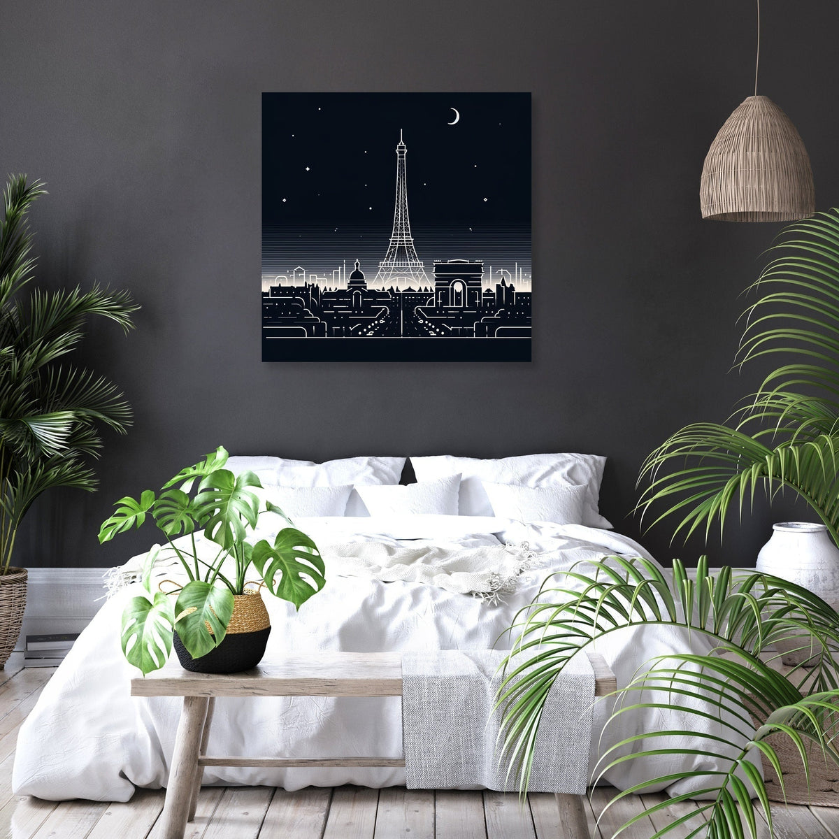 Silhouettes of Parisian Nights Canvas