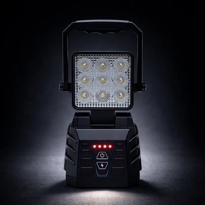 NORD™ Command – Rechargeable LED Work Lamp with Amber Warning Strobe (Portable Heavy Duty)