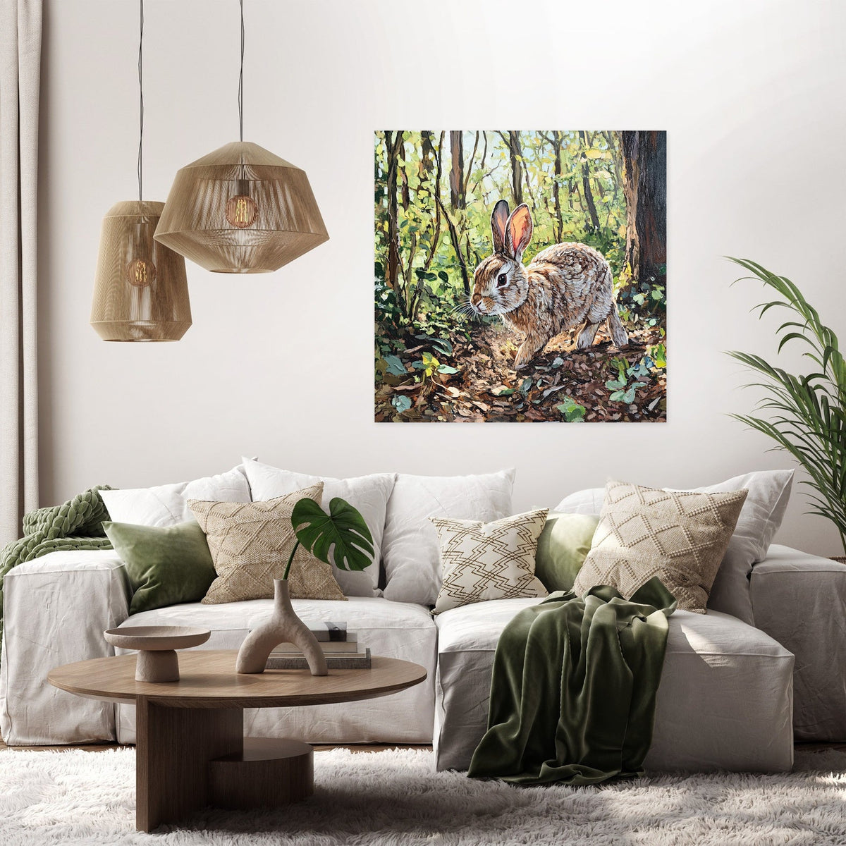 Rabbit's Woodland Canvas