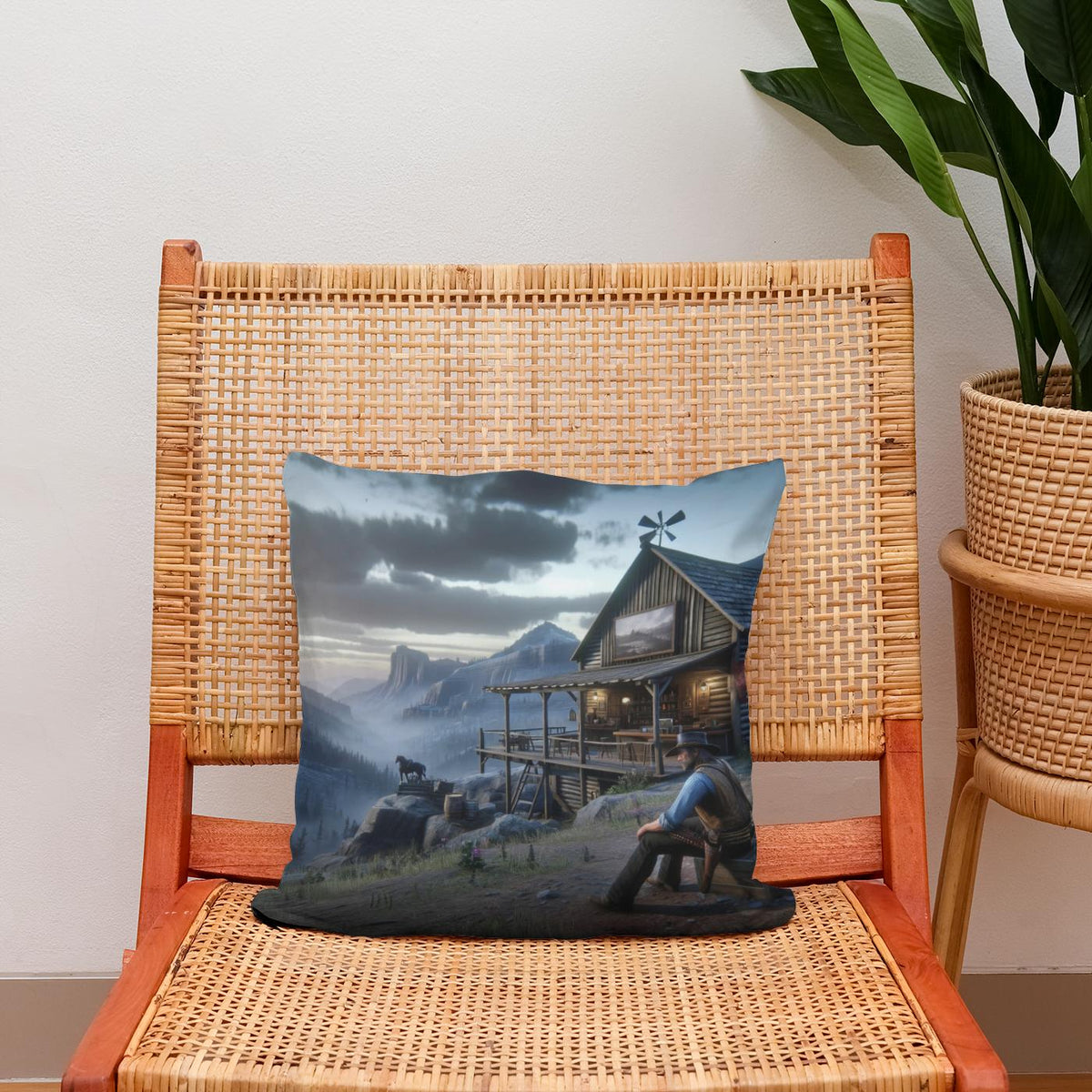 Mystic Horizon Cotton Cushion