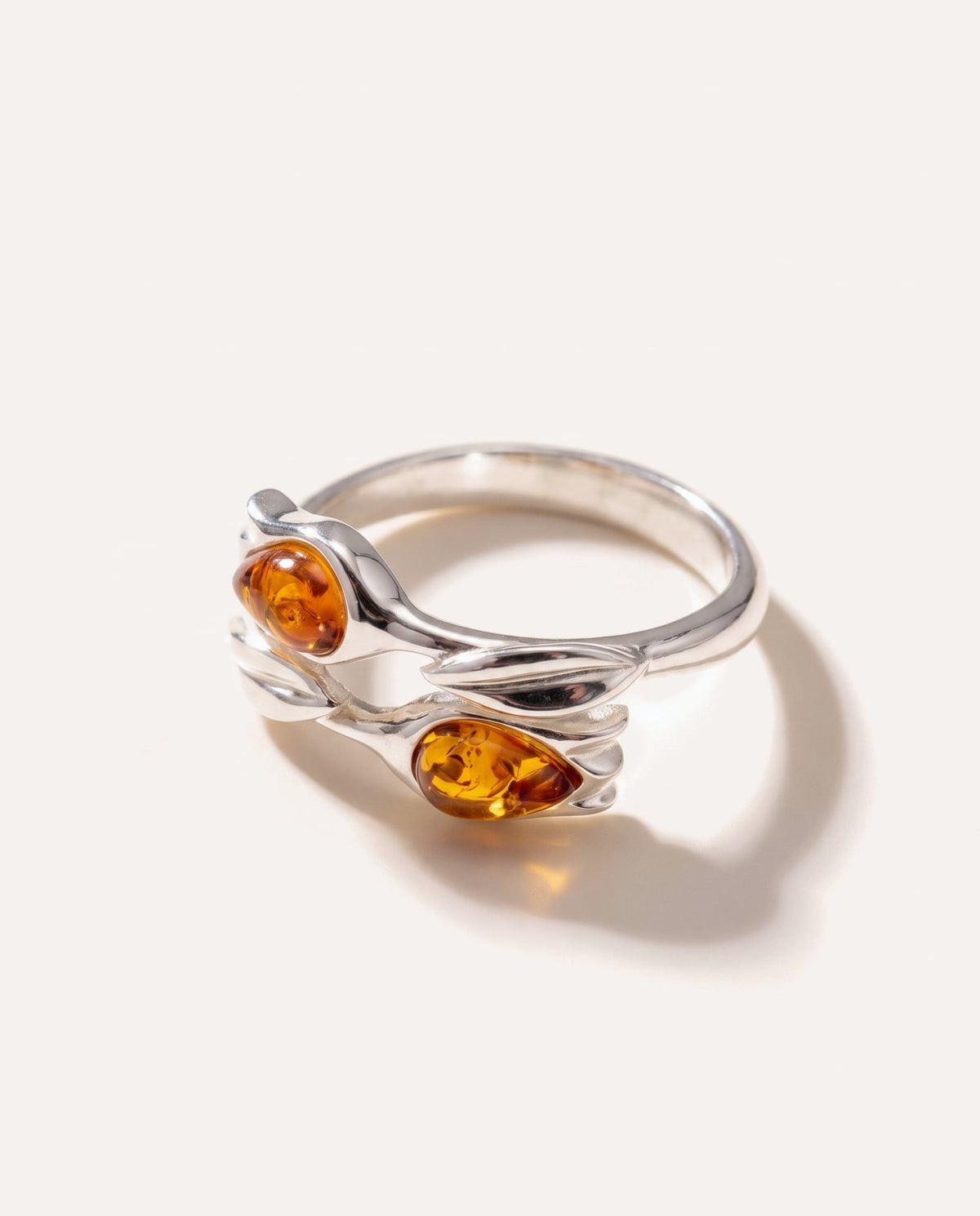 Amber Tulip Ring