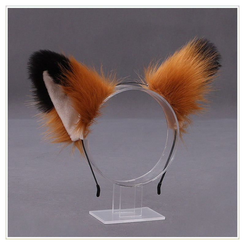Handmade Plush Fox Ears Hair Clip - Japanese Lolita Style