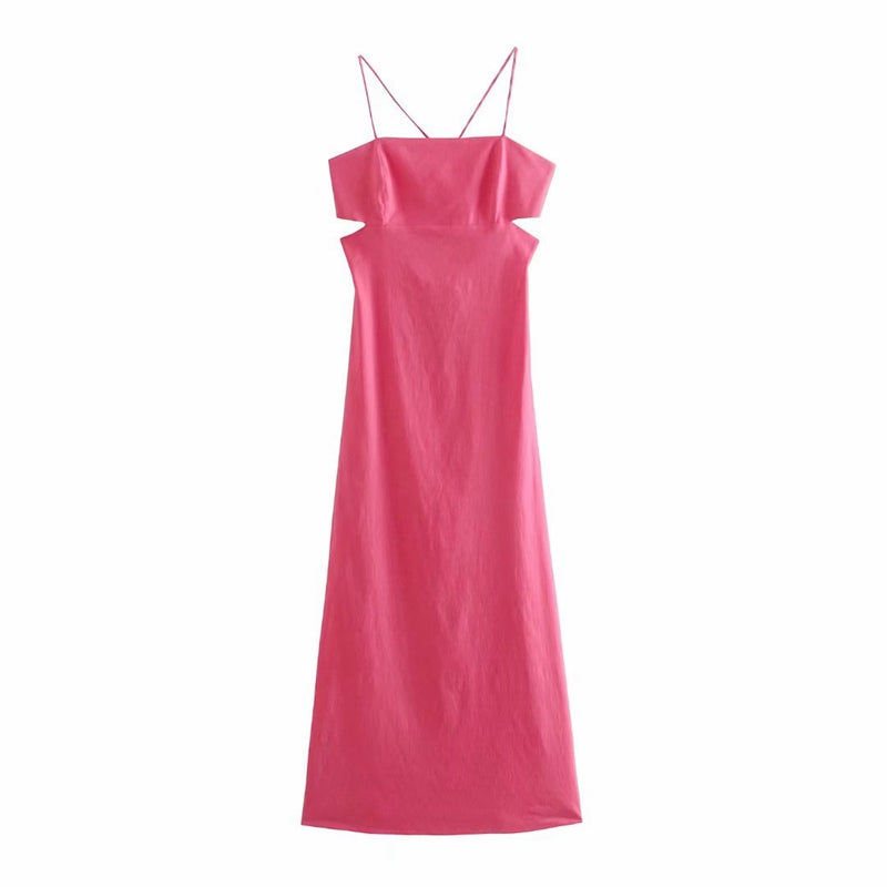 Europe And America Versatile Women''s Summer New Split Design Dress