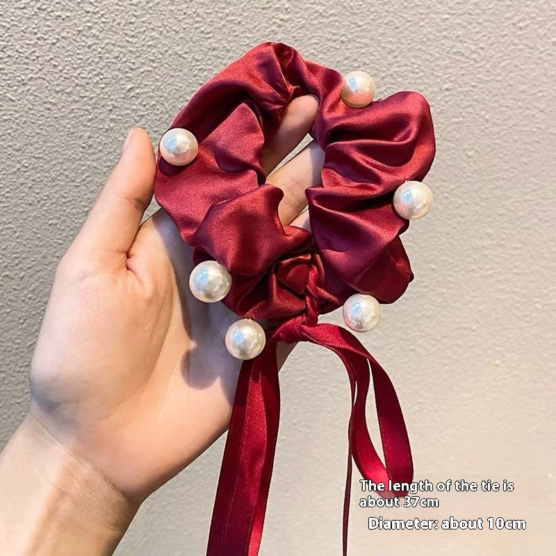Summer Super Fairy Sweet Lace Large Intestine Hair Ring