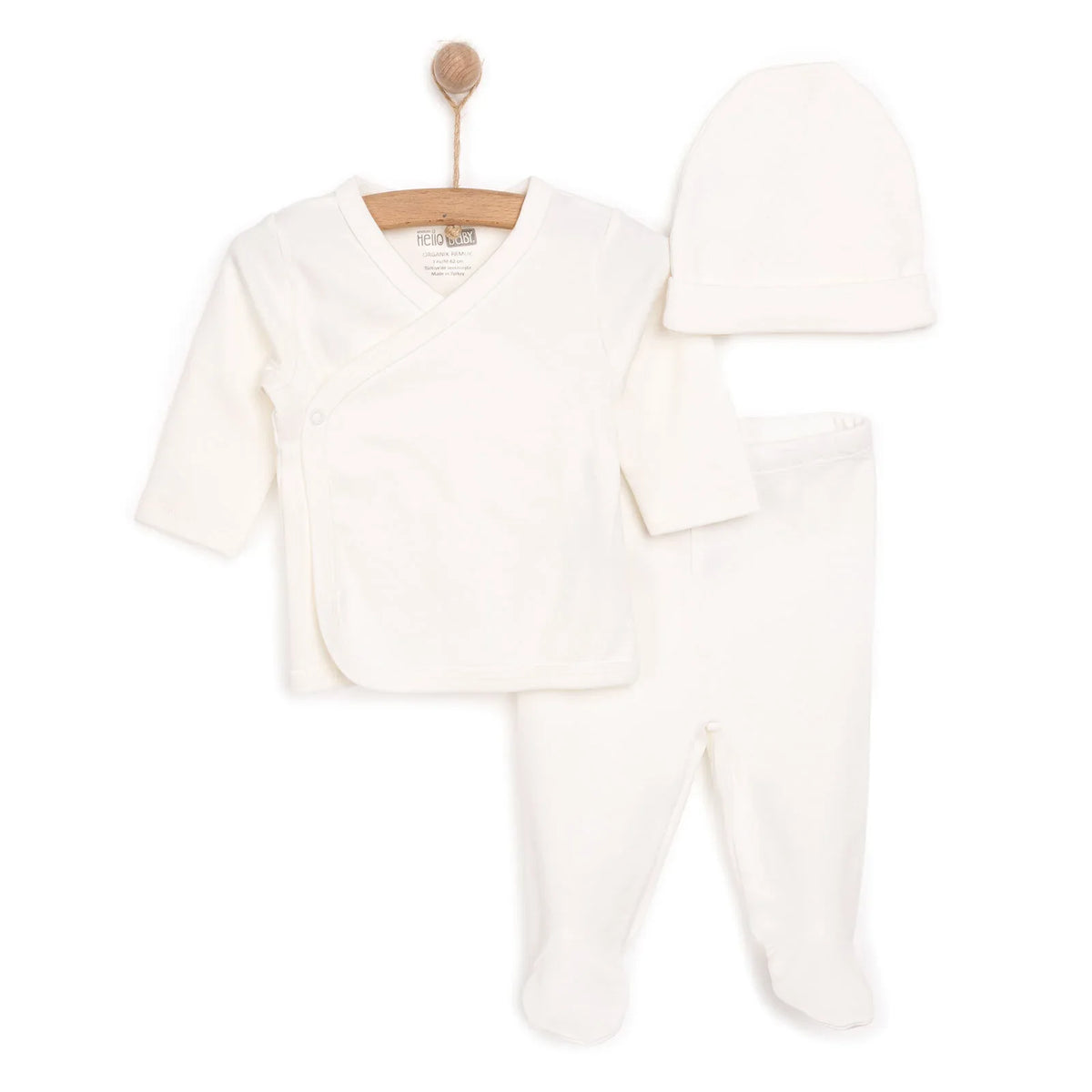 HelloBaby Baby Hat, Vest & Bottoms Set (Newborn to 3 Months)