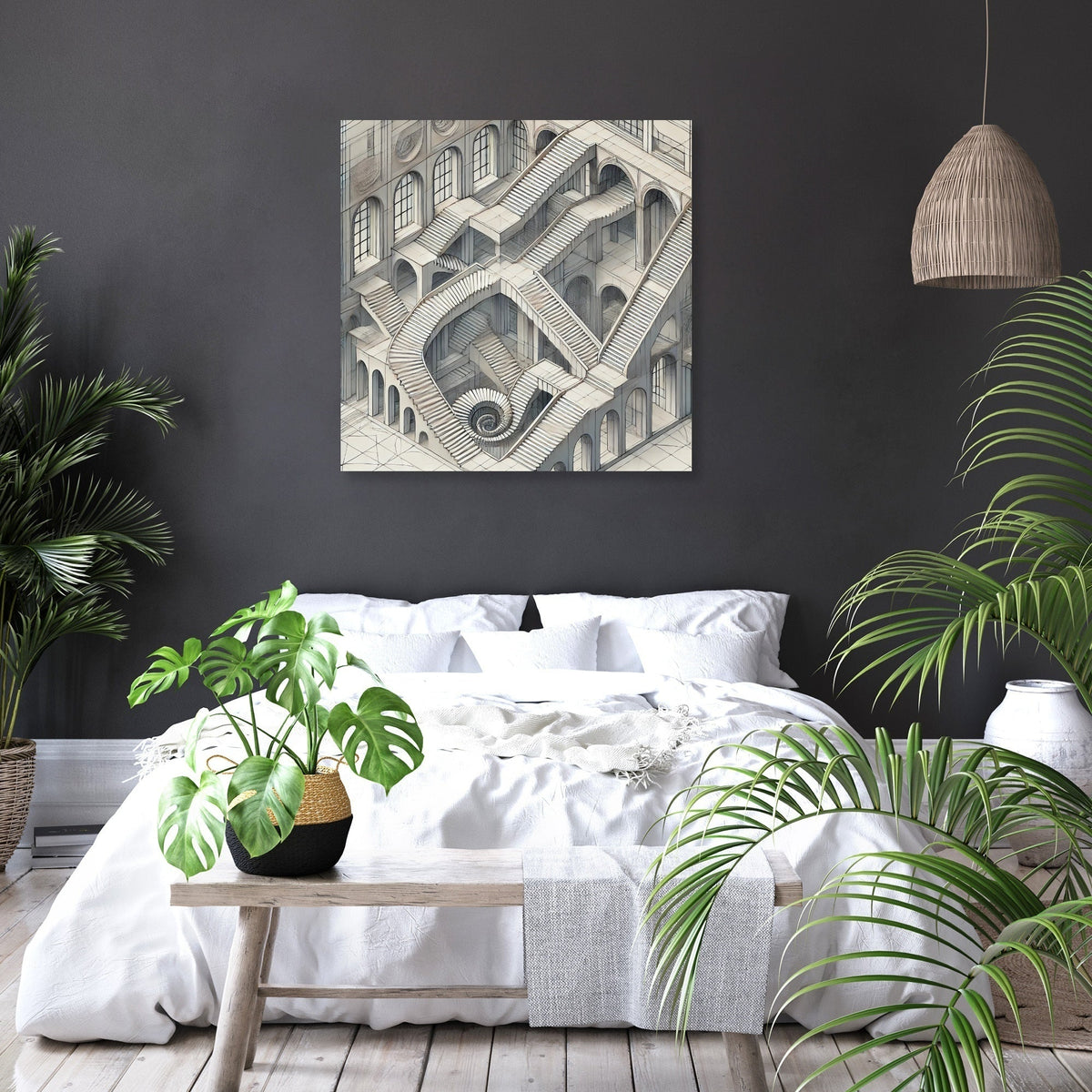 Enigmatic Stair Maze Canvas