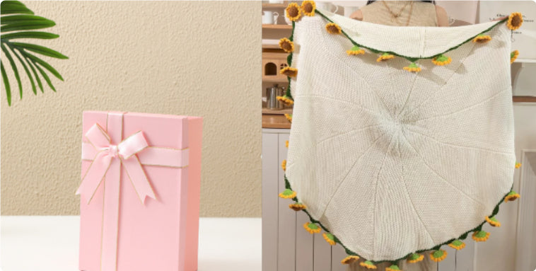Bouquet Handmade Bouquet Wool Diy Crocheted Linglan Blanket