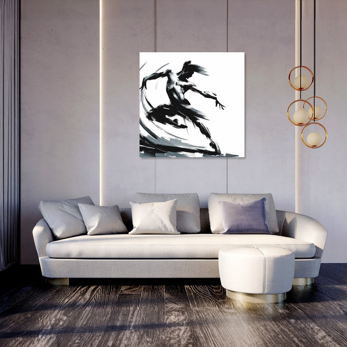 Energetic Silhouette Canvas