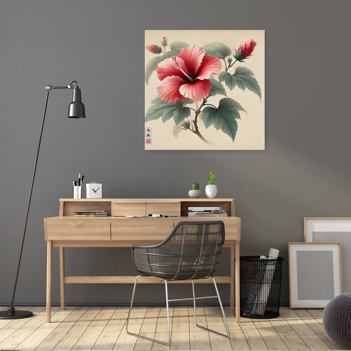 Elegant Hibiscus Blossom Canvas