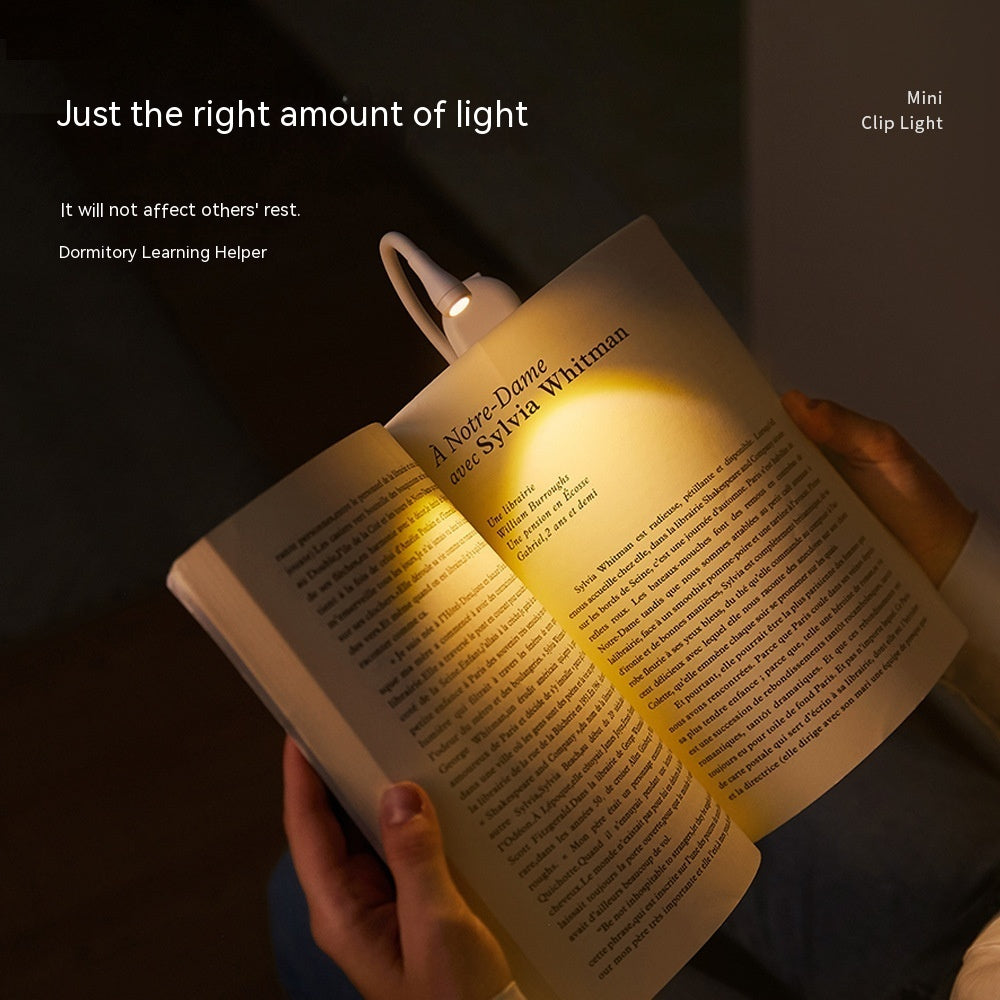 Mini Table Lamp Usb Rechargeable Portable Stand Clip