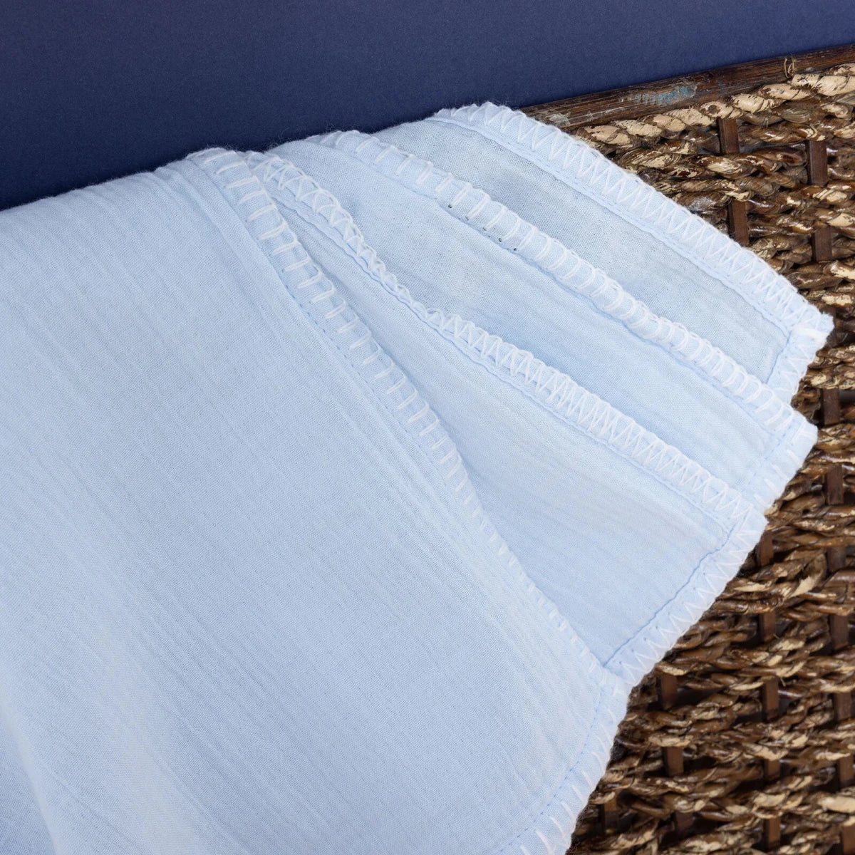 Mollia Two-Layer Muslin Baby Blanket (80 x 100 cm) - Blue