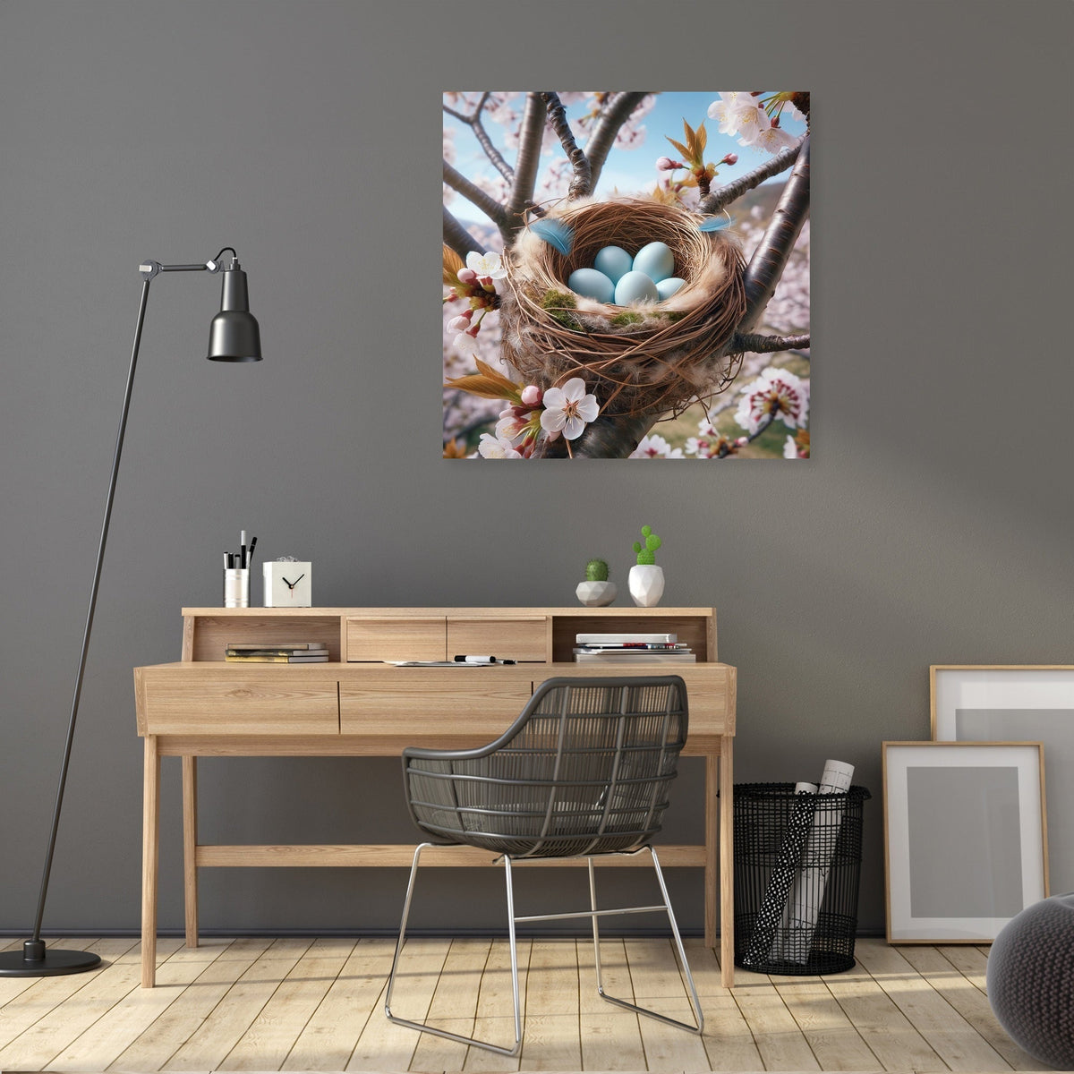 Cherry Blossom Nest Canvas