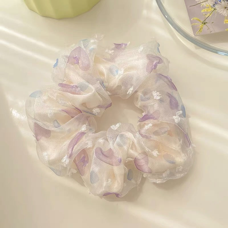 Summer Super Fairy Sweet Lace Large Intestine Hair Ring