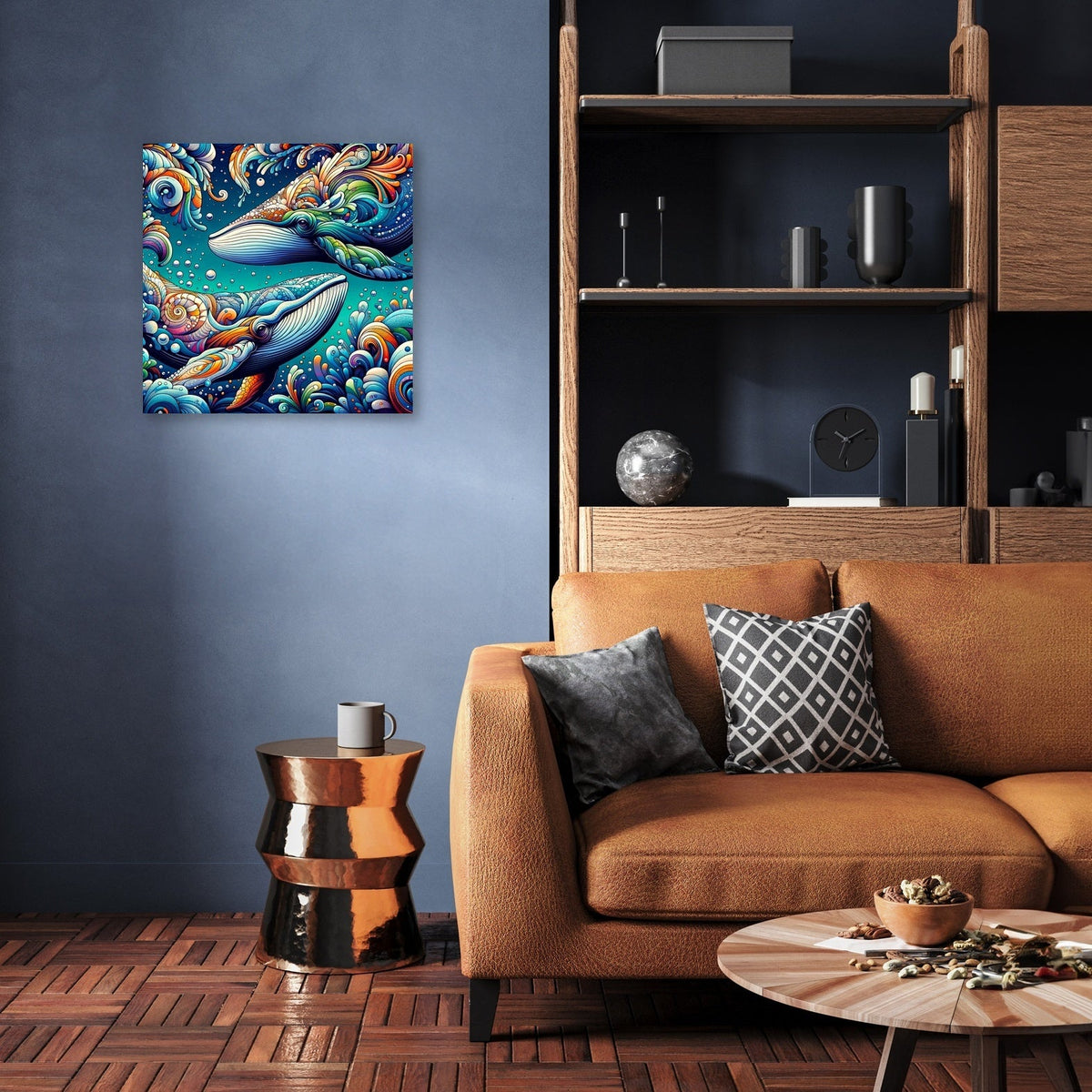 Whale Pop Art Blend Canvas