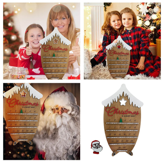Christmas Countdown Decoration Wooden Ornament