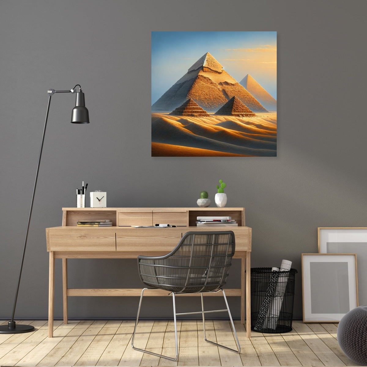 Golden Pyramids Canvas
