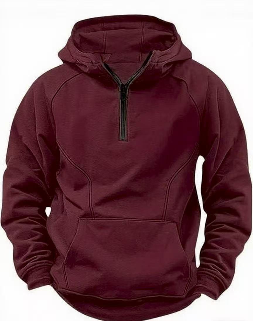 Hooded Retro Solid Color Distressed Sweater Long Sleeve Coat