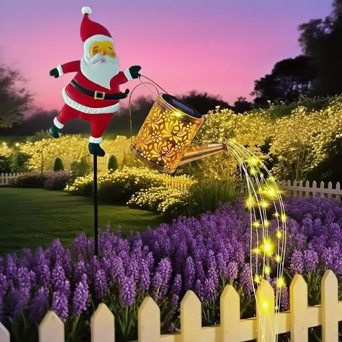 Creative Solar-Powered Santa Yard Decoration Light