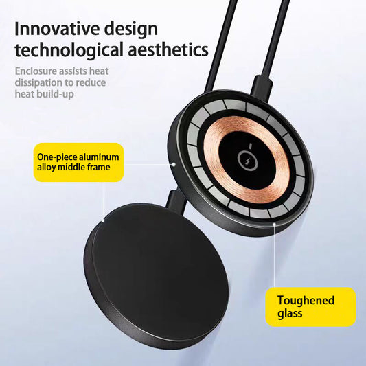 The Qi Wireless Charger 15w Magnetic Wireless Fast Charging Is Suitable For 12, 13, 14, 15 And 16 Mobile Phone Models