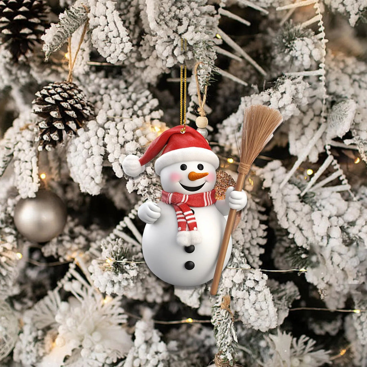 Christmas Snowman Decorative Acrylic Hanging Pendant