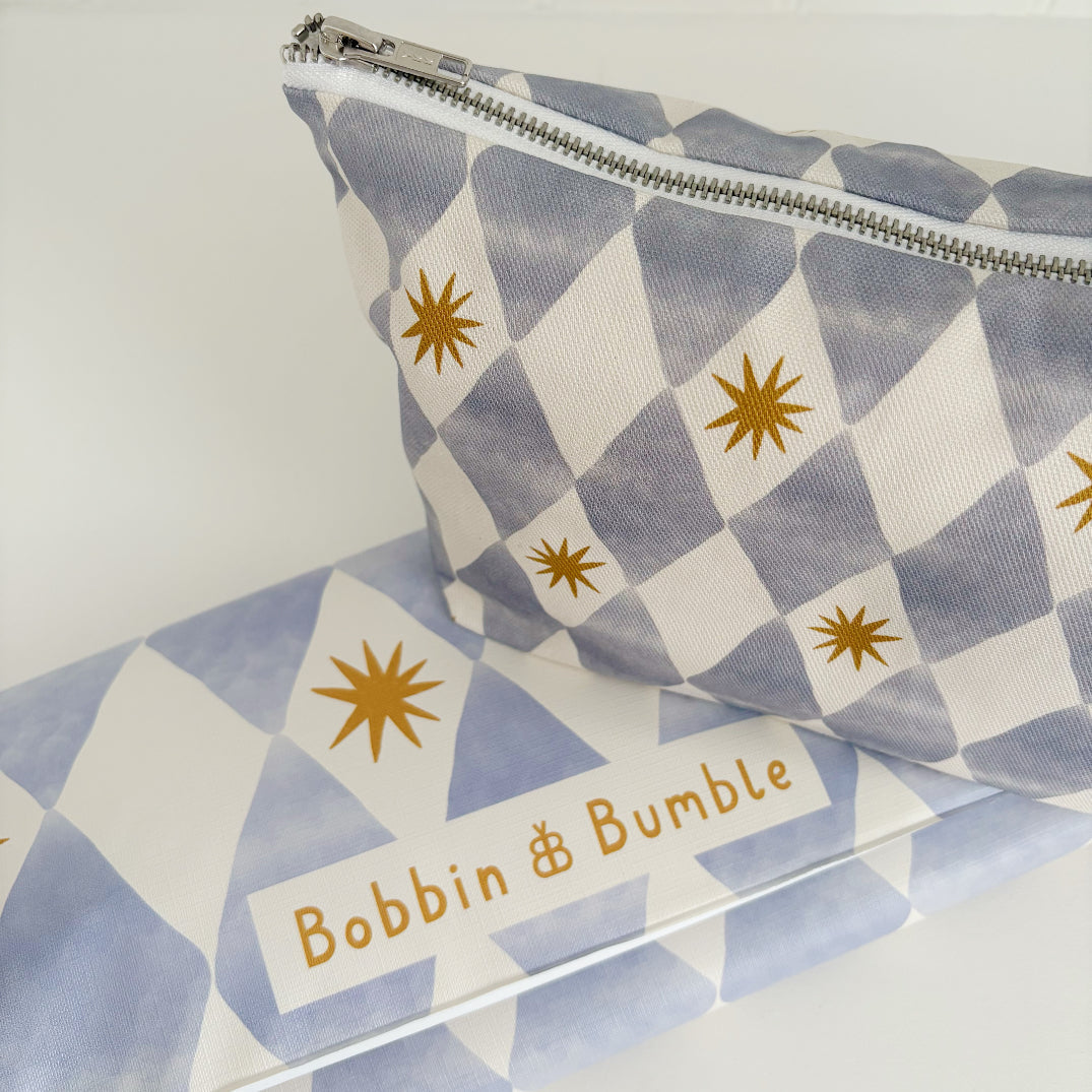 Nappy Wallet - Blue Harlequin