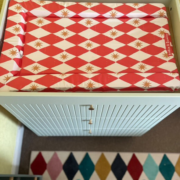 Standard Changing Mat - Red Harlequin