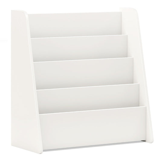 4-Tier Kids Bookshelf with Deep Compartments for Kids Bedroom-White