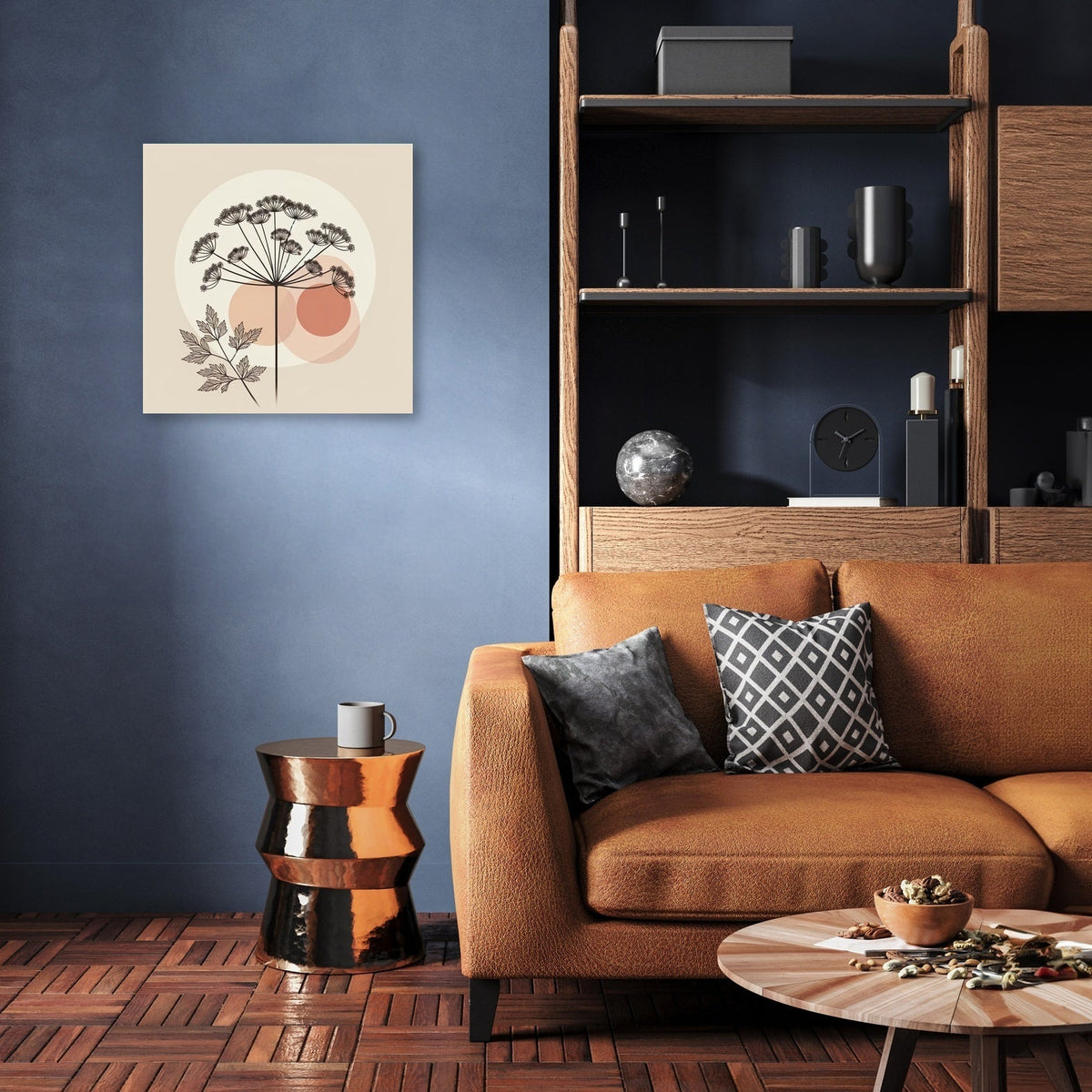 Elegance in Silhouette: Anthriscus Canvas