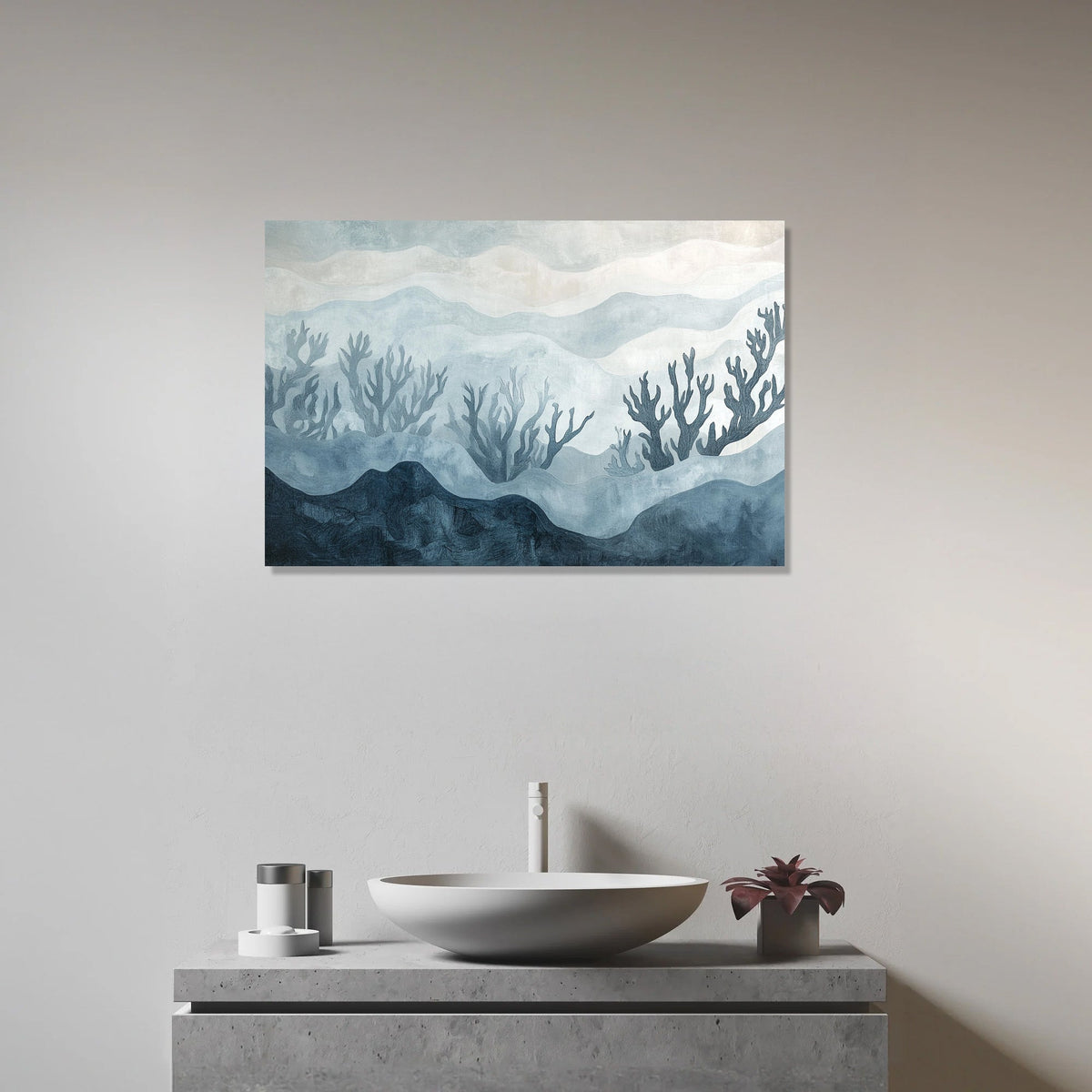 Coral Silhouettes Canvas