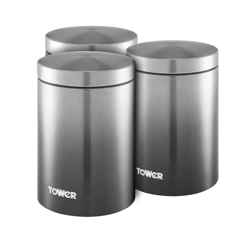 Tower Infinity Ombre Set of 3 Canisters Graphite