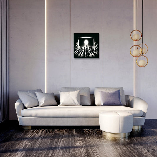 Strategic Shadows: Chessboard Canvas