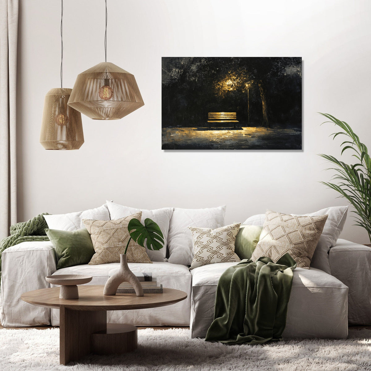 Bench of Echoes Canvas