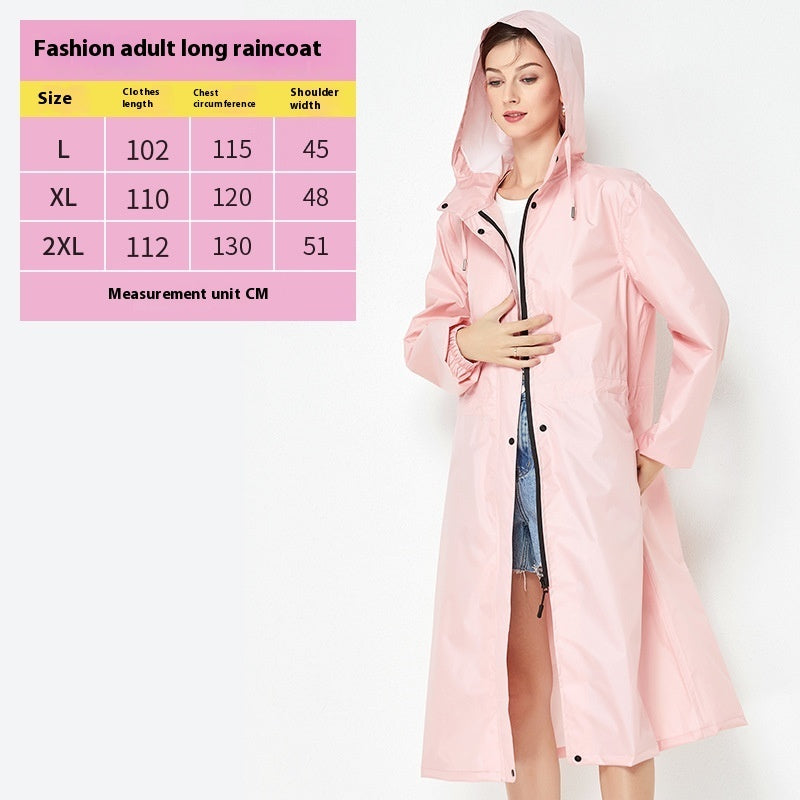 Fashion Trench Coat Raincoat Lightweight Breathable Solid Color Long Sleeve