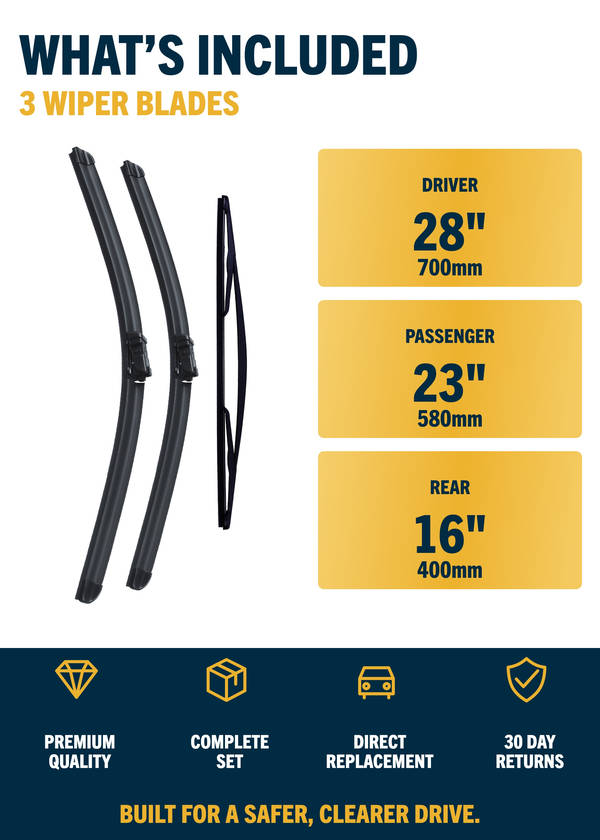 Vauxhall Meriva MPV Front & Rear Wiper Blades | Jun 2010 onwards