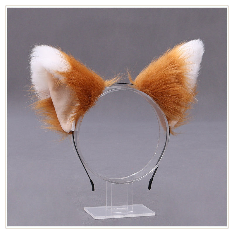 Handmade Plush Fox Ears Hair Clip - Japanese Lolita Style