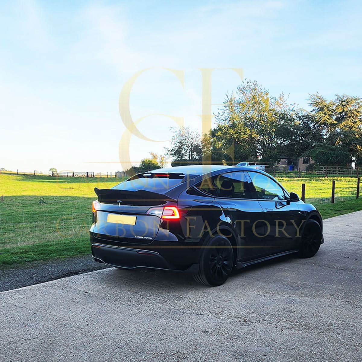 CS Style Carbon Fibre Rear Diffuser for Tesla Model Y 19-24