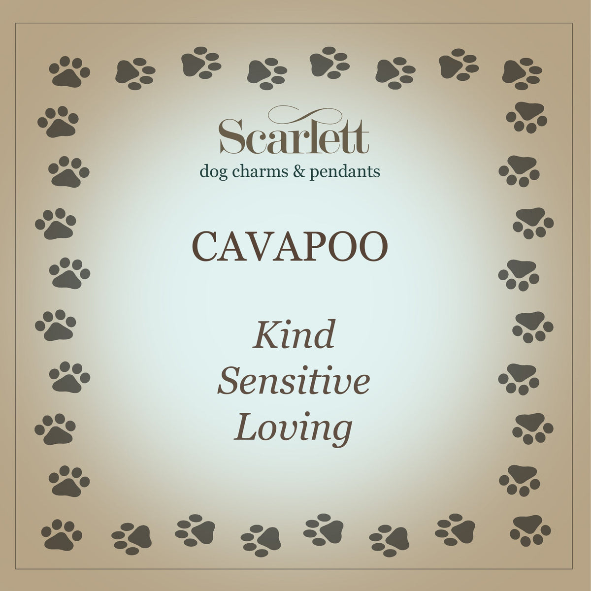 Cavapoo Personalised Silver Dog Tag Necklace