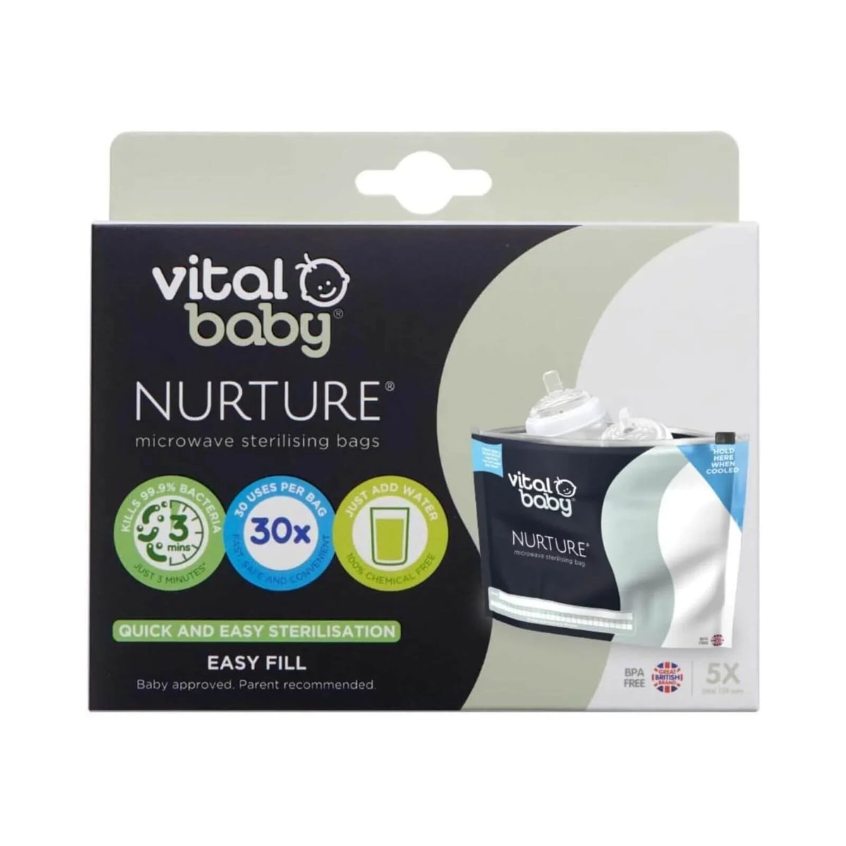 Vital Baby Nurture Microwave Sterilising Bags 5 pcs