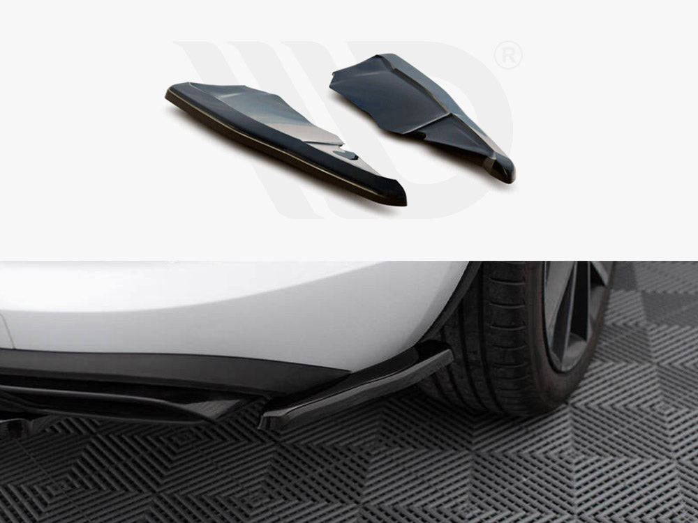 Maxton Design - Aftermarket  REAR SIDE SPLITTERS SKODA KODIAQ SPORTLINE *VERSION WITH MUDFLAPS* (2017-2021)