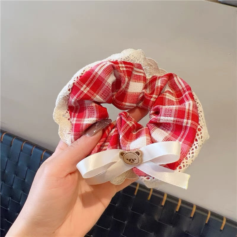 Summer Super Fairy Sweet Lace Large Intestine Hair Ring