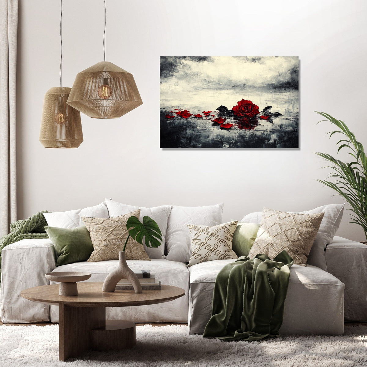 Broken Rose Reflection Canvas