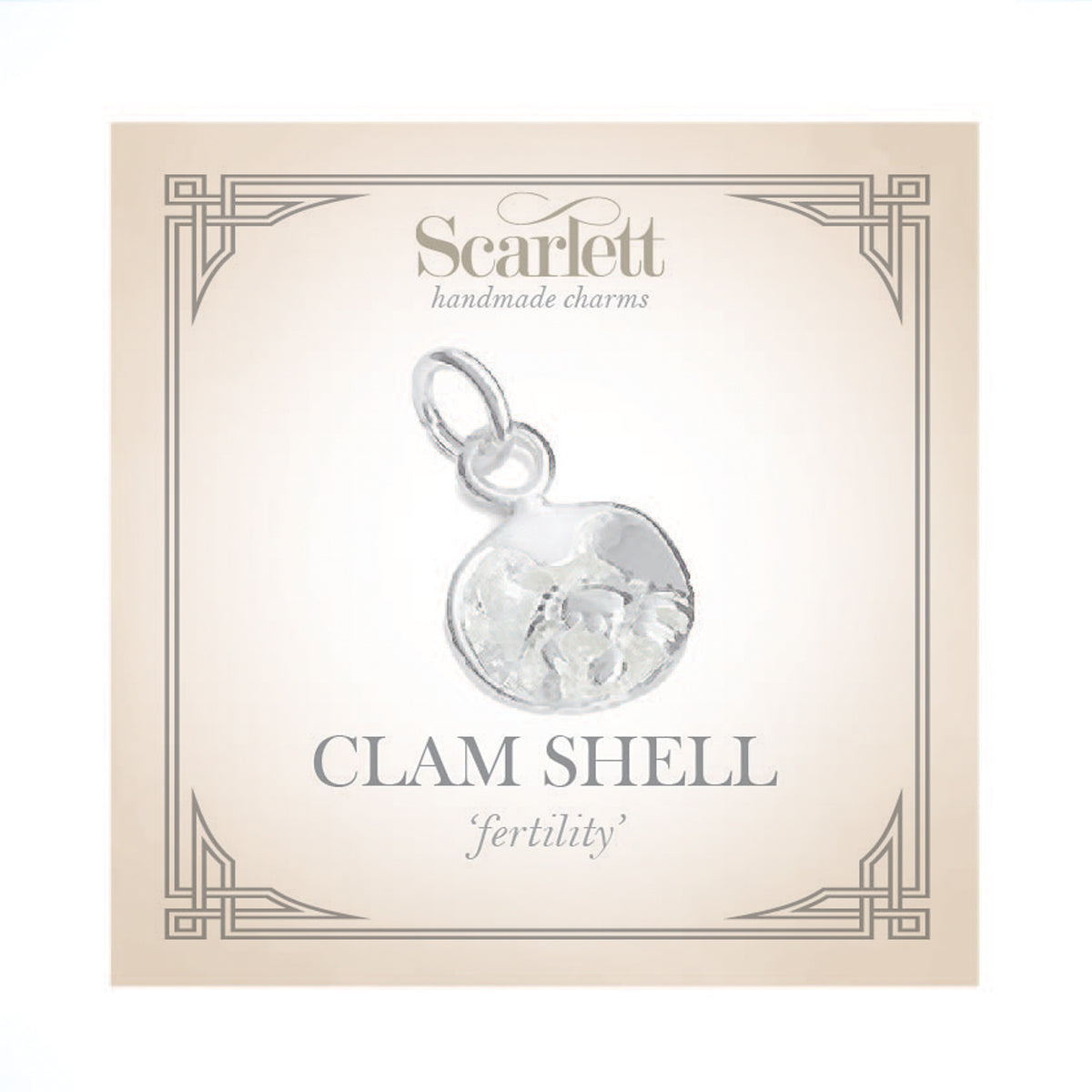 Clam Shell & Crab Silver Charm