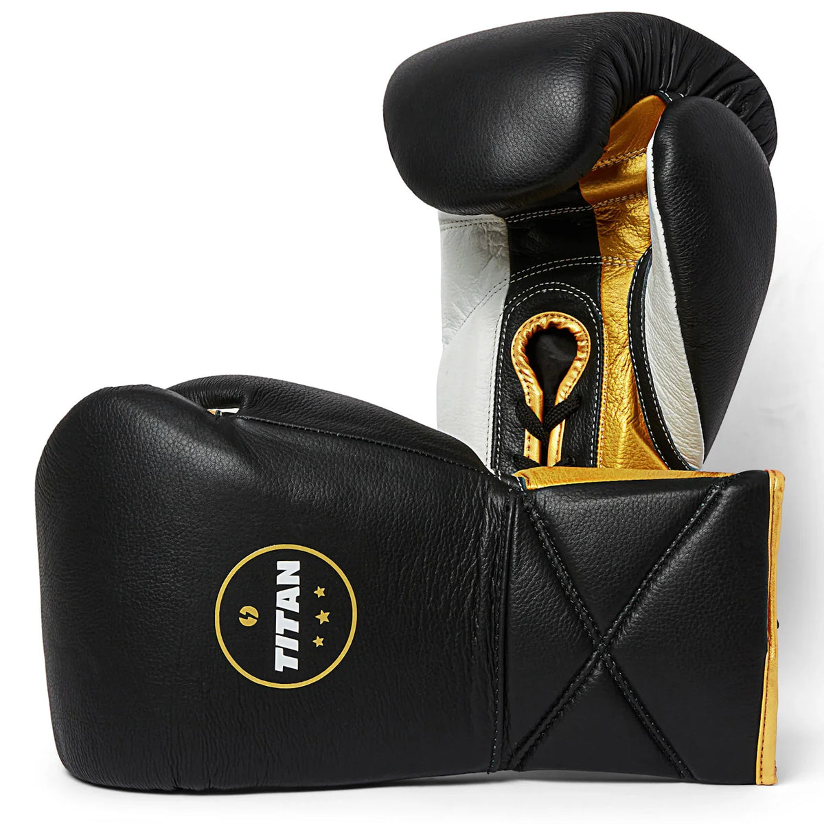 Velocity 3.0 Lace-Up Boxing Gloves – Midnight Black
